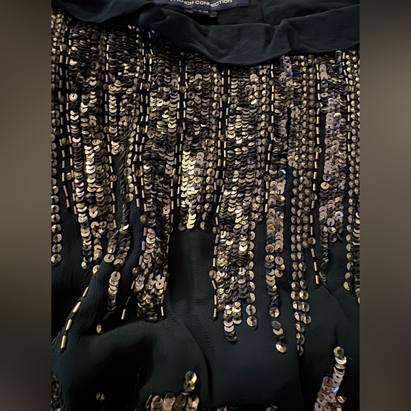 French Connection Blue Sequin Mini Dress Sz 2 Cocktail Party - Picture 2 of 6